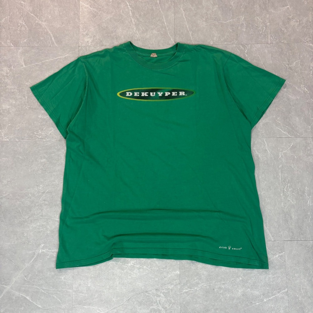 DeKuyper Liqueur Promo T Shirt Mens XL Green Graphic Drink Smart Vintage Tee